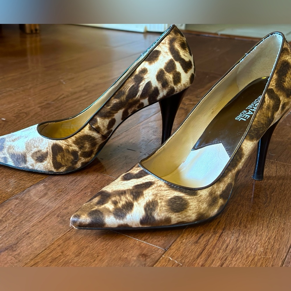 Michael Kors heels in animal print